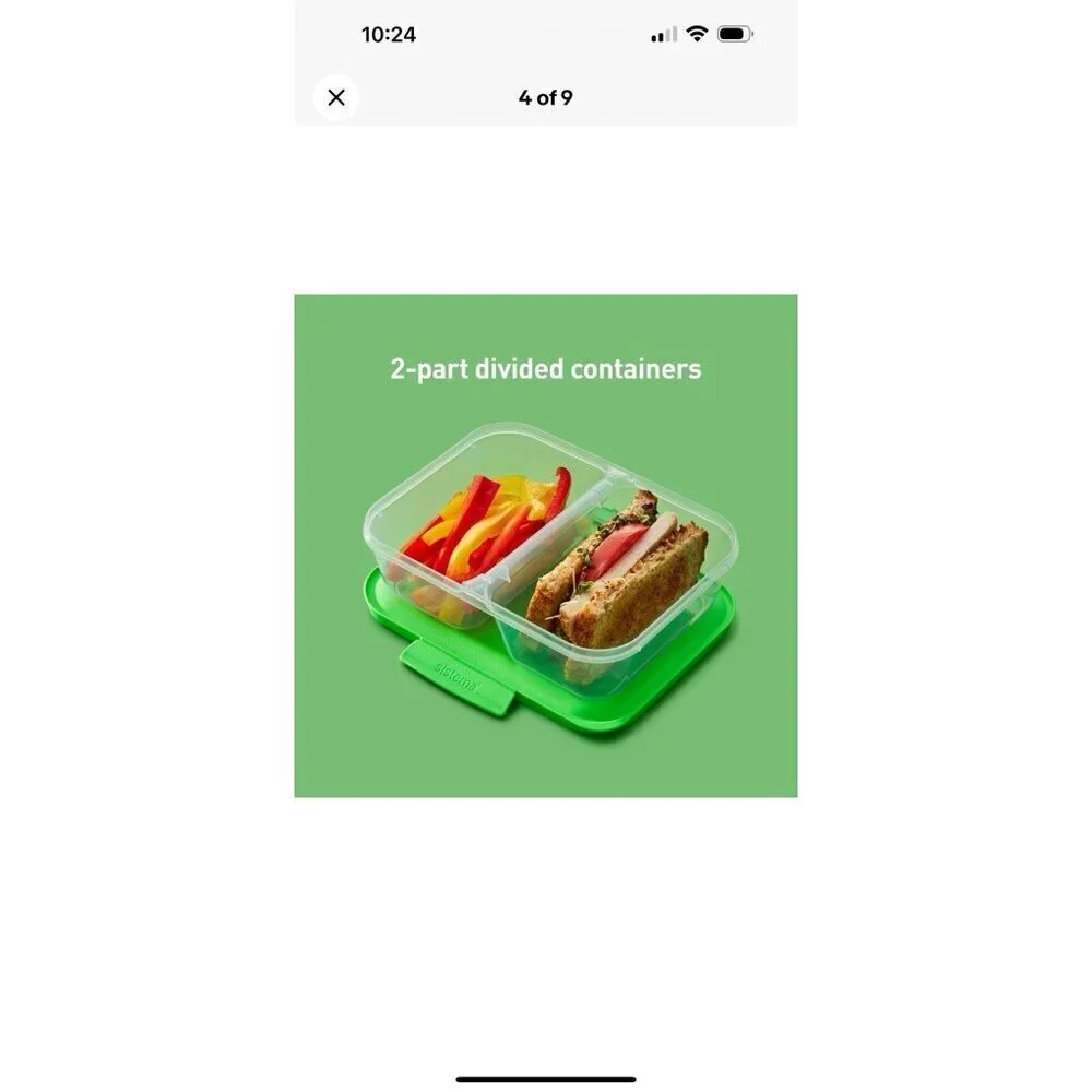 Sistema NEST IT Meal Prep Food Containers 29.4oz. Set Of 5 With Lids Green